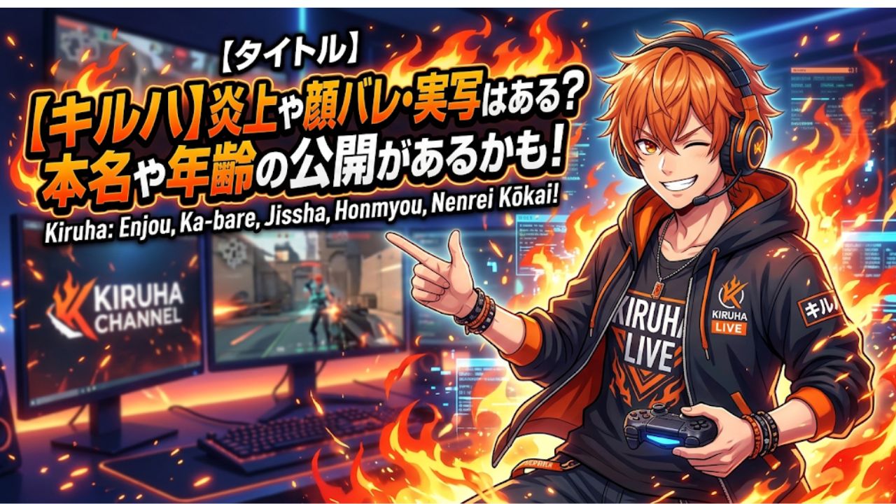 【キルハ】炎上や顔バレ・実写はある？本名や年齢の公開があるかも！