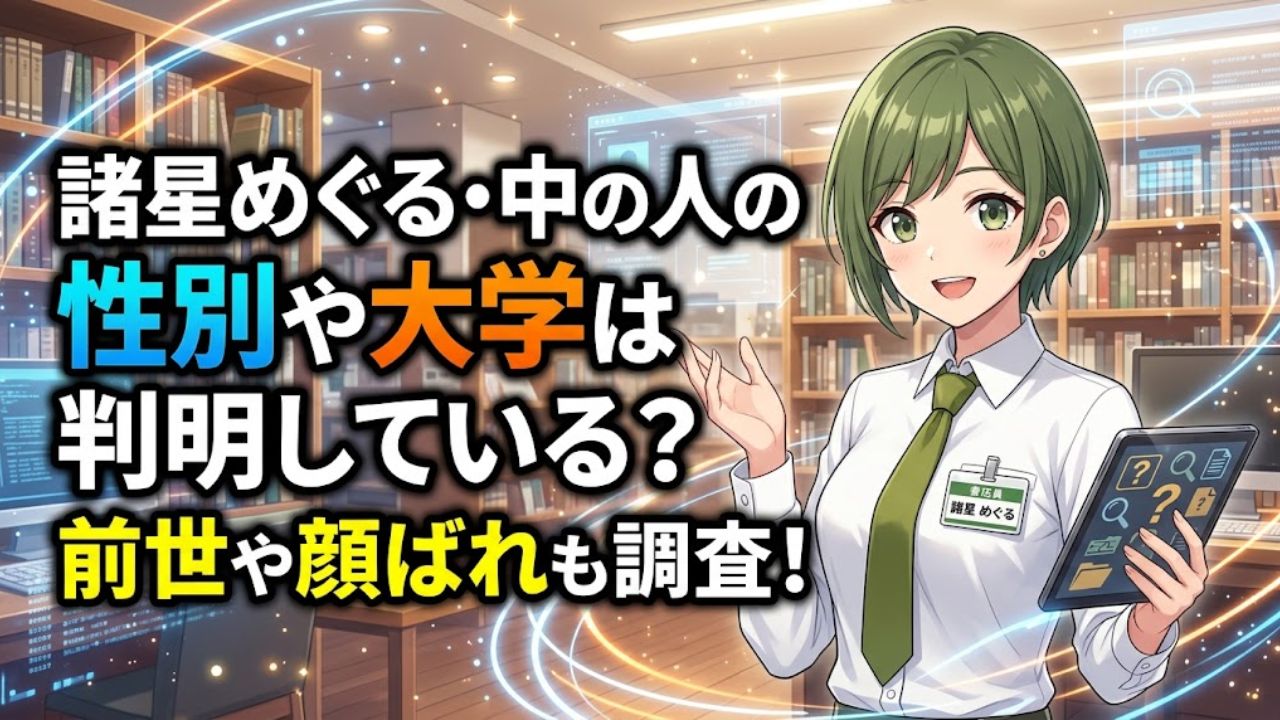 諸星めぐる・中の人の性別や大学は判明している？前世や顔ばれも調査！